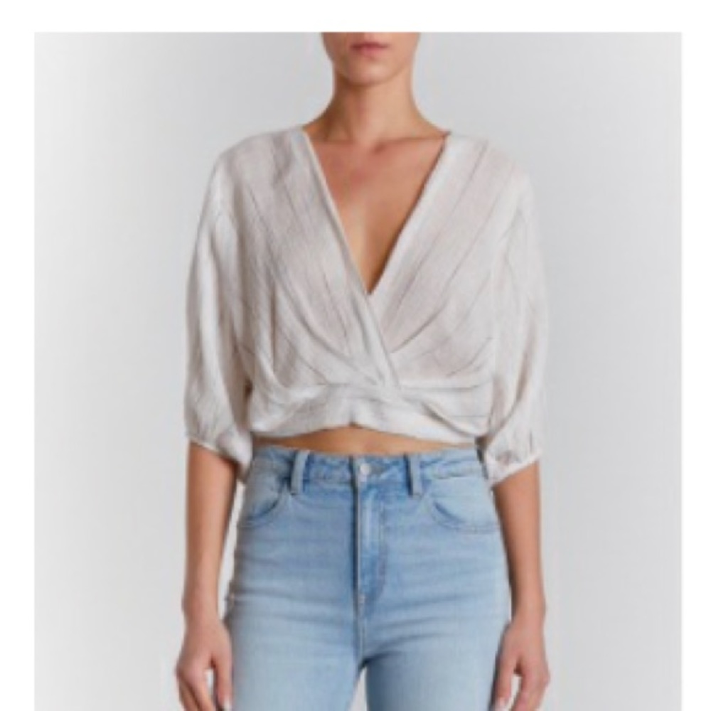 Cropped wrap top